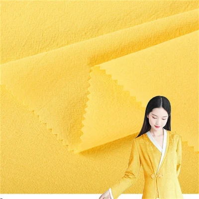 Yigao textil imitación lino arena arrugas lavado tejido puro algodón tejido